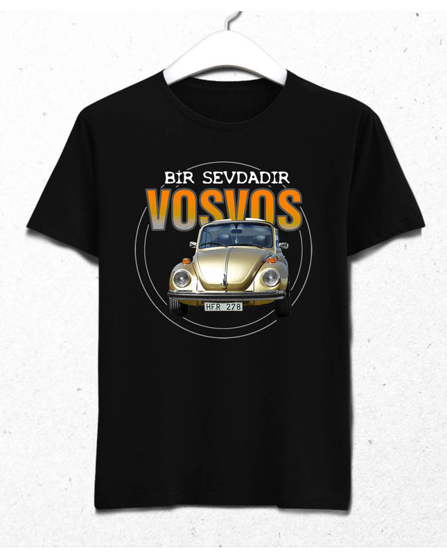 Vosvos Erkek Siyah Tişört - basmatik.com