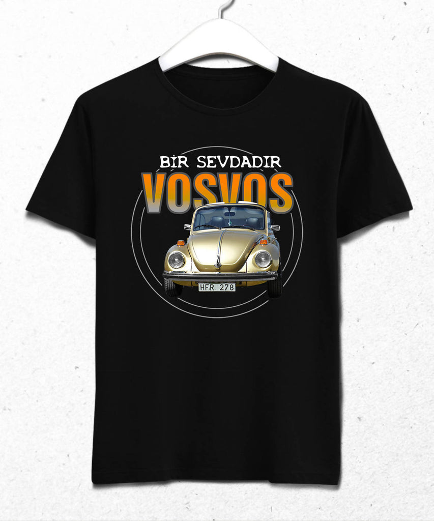 Vosvos Erkek Siyah Tişört - basmatik.com