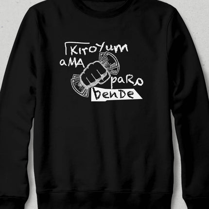 Para Bende Siyah Sweatshirt