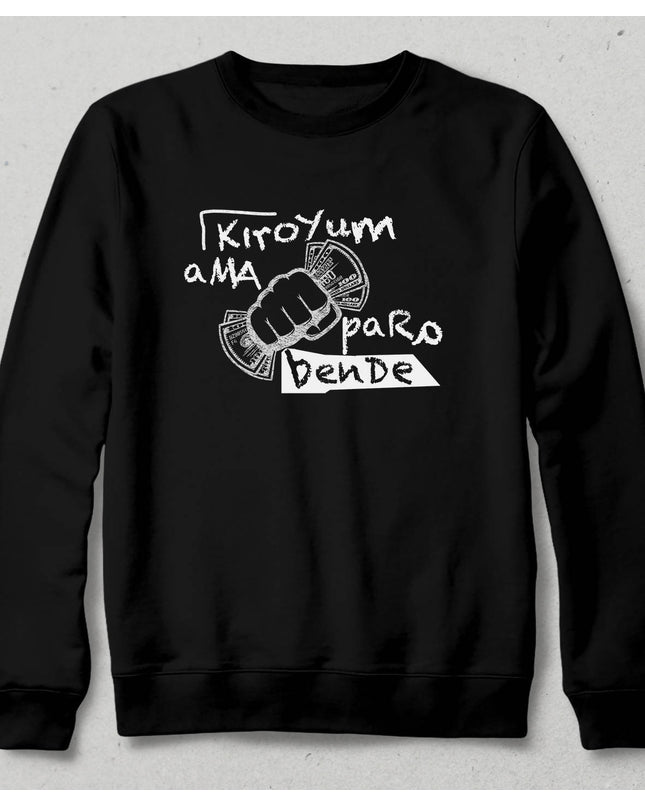 Para Bende Siyah Sweatshirt