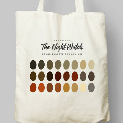 Rembrandt, The Night Watch Color Palette Cloth Bag