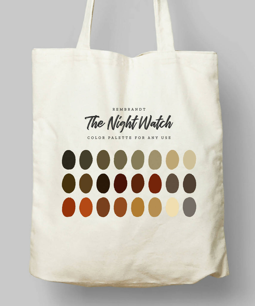 Rembrandt, The Night Watch Color Palette Cloth Bag