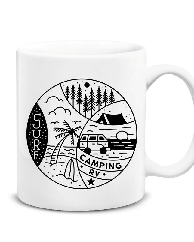 Camping Themed Plain Mug