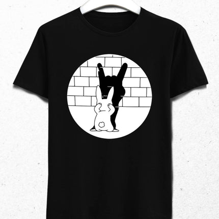 Rabbit Shadow - Tavşan Gölge Oyunu Erkek Tişört - basmatik.com
