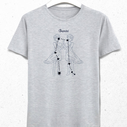 Yıldızlı İkizler burcu tişört - basmatik.com