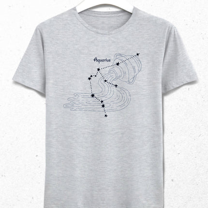 Yıldızlı Kova burcu tişört - basmatik.com