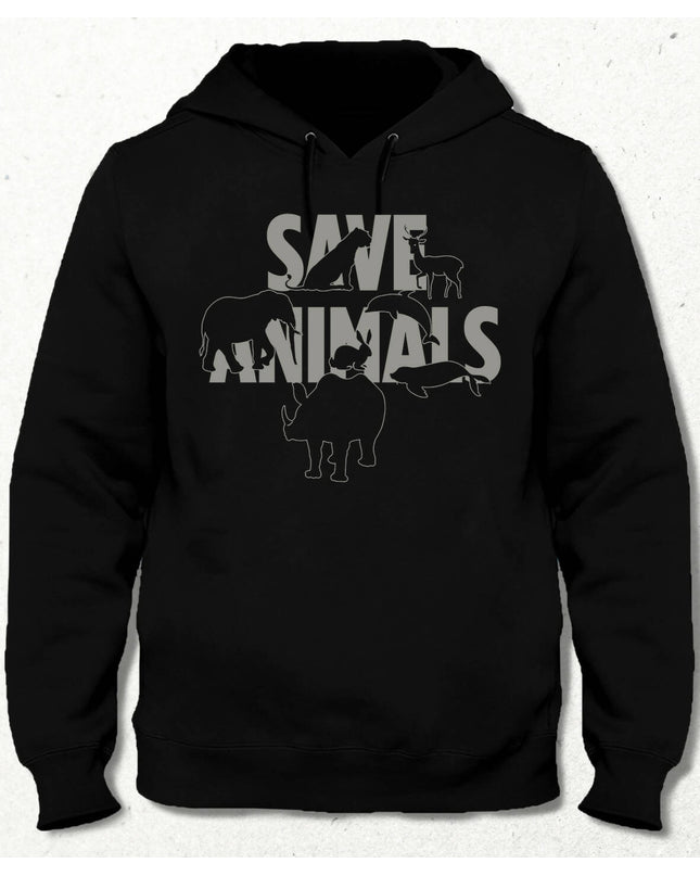 Save Animals Kapüşonlu Sweatshirt - basmatik.com