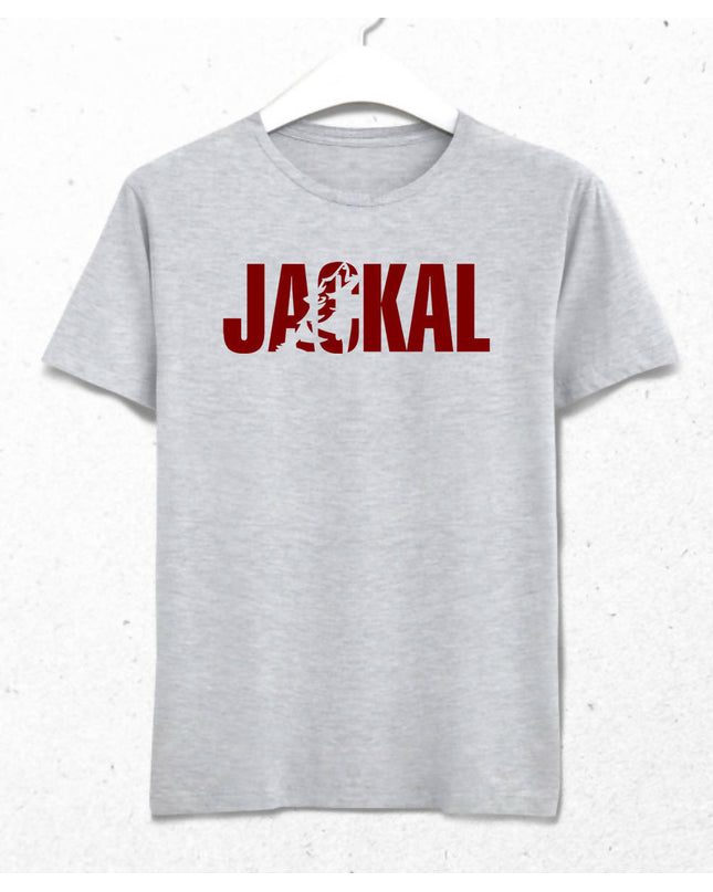 Jackal Erkek Gri Tişört - basmatik.com