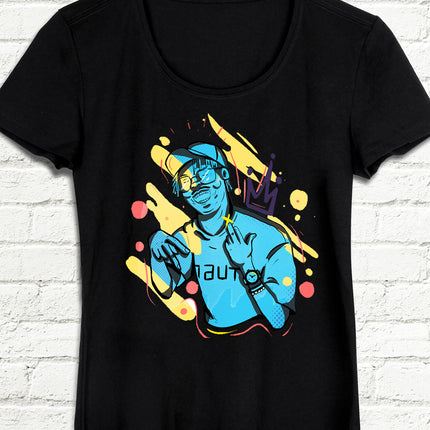 Yachty bayan siyah t-shirt - basmatik.com