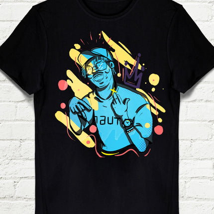 Yachty siyah erkek t-shirt - basmatik.com