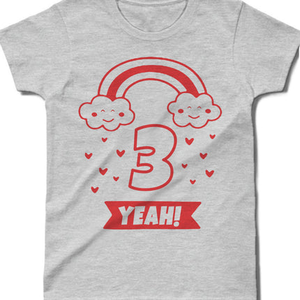 Yeah doğum günü çocuk gri tişört - basmatik.com
