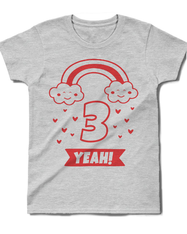 Yeah doğum günü çocuk gri tişört - basmatik.com