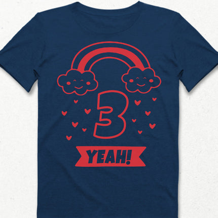 Yeah doğum günü çocuk indigo tişört - basmatik.com