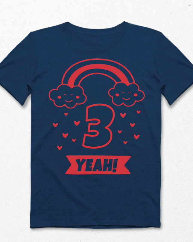 Yeah doğum günü çocuk indigo tişört - basmatik.com