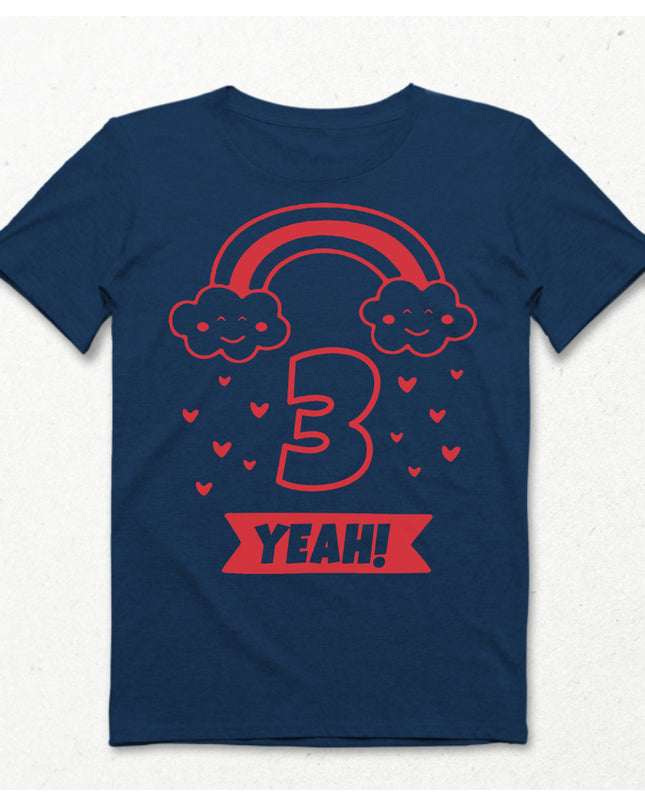 Yeah doğum günü çocuk indigo tişört - basmatik.com