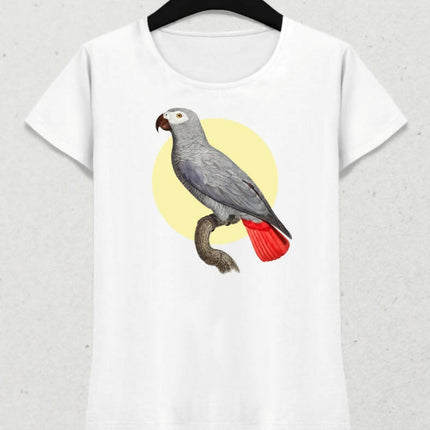 Papağan Kadın Kısa Kol T-shirt 7 - basmatik.com