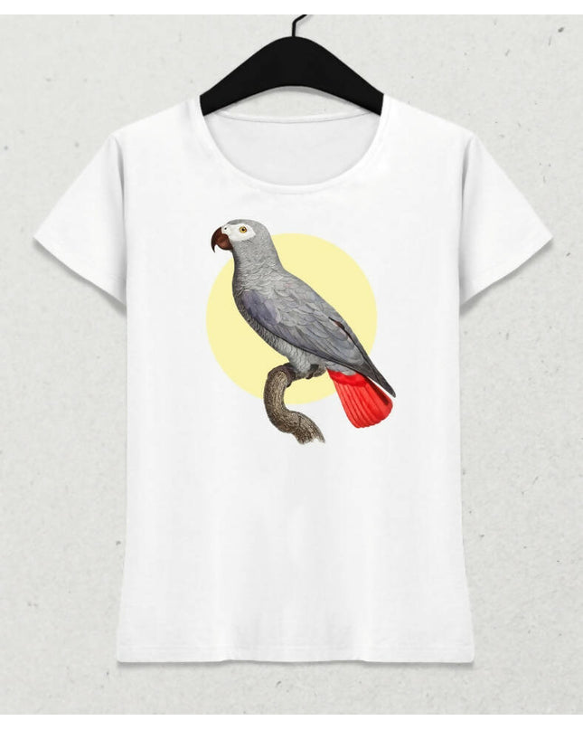 Papağan Kadın Kısa Kol T-shirt 7 - basmatik.com