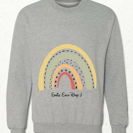 Hergün Gülümse Sweatshirt - basmatik.com