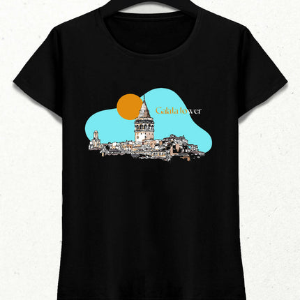 İstanbul Galata Kadın Tişört - basmatik.com