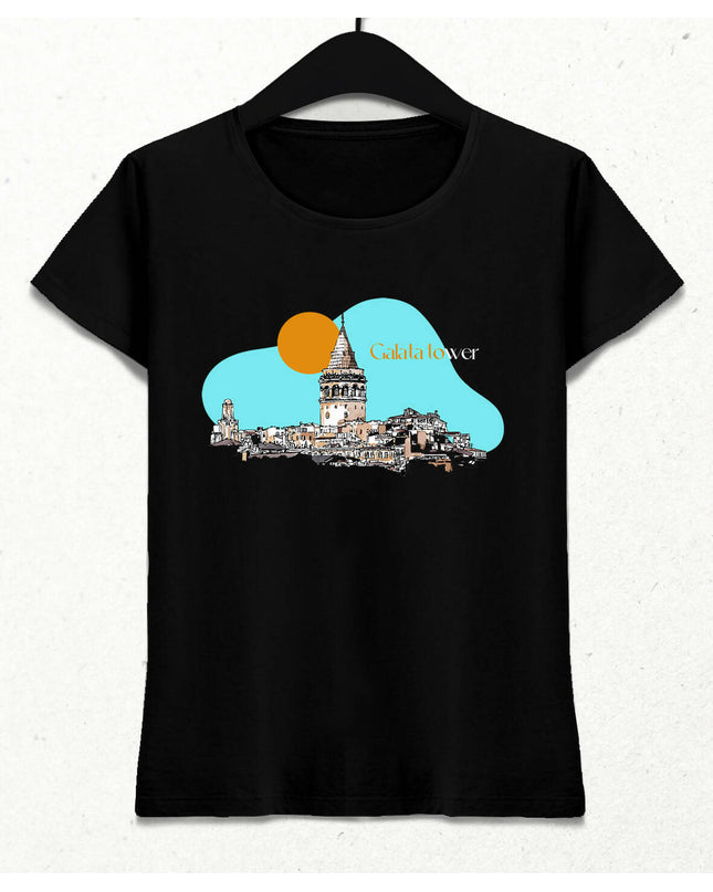 İstanbul Galata Kadın Tişört - basmatik.com
