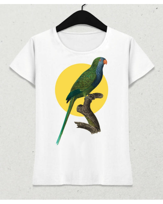 Papağan Kadın Kısa Kol T-shirt 5 - basmatik.com