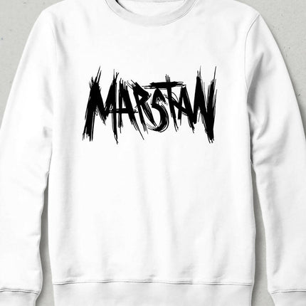 Marstan Logolu Beyaz Sweatshirt - Unisex