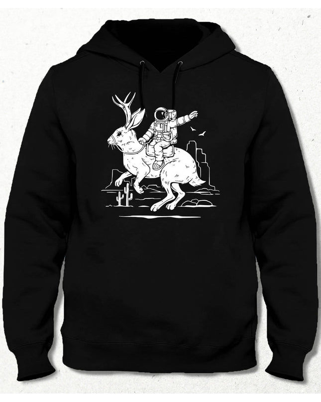 Exotic Astronaut Hooded Black Sweatshirt