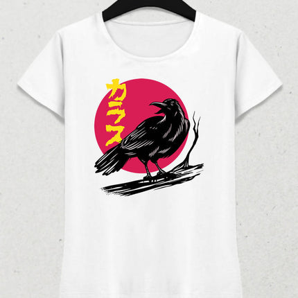 Moon And Raven Kadın Tişört - basmatik.com