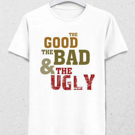 The Good, The Bad, The Ugly Erkek Beyaz Tişört - basmatik.com