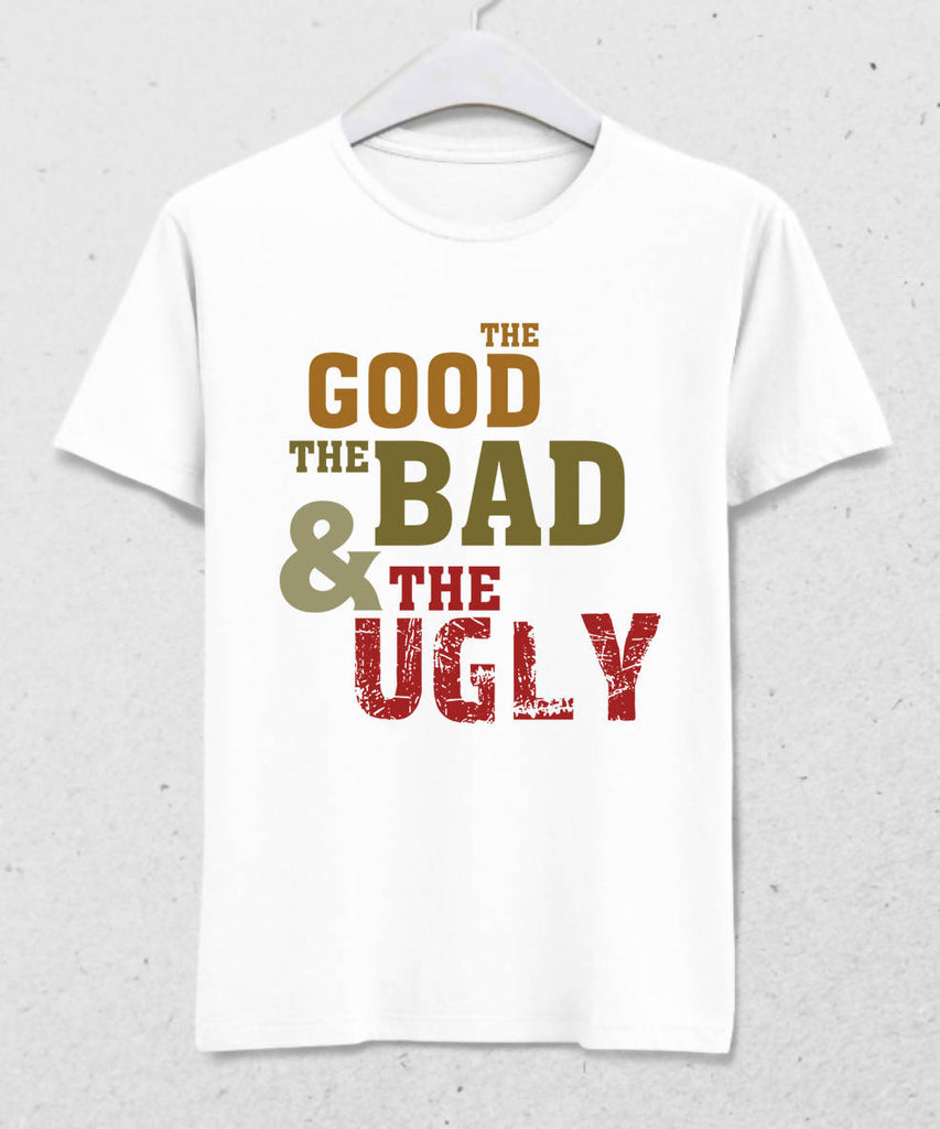 The Good, The Bad, The Ugly Erkek Beyaz Tişört - basmatik.com