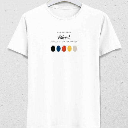 Mondrian, Tableau I Renk Paletli Erkek Tişört - basmatik.com