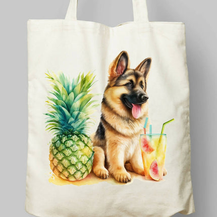 Dogs Summer Themed Tote Bag