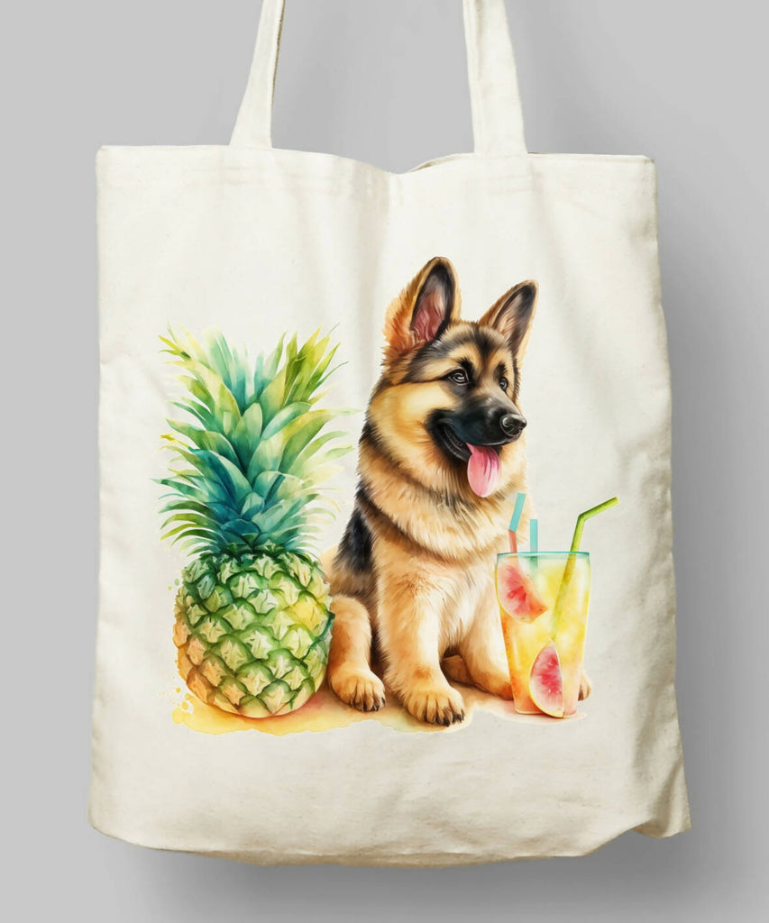 Dogs Summer Themed Tote Bag