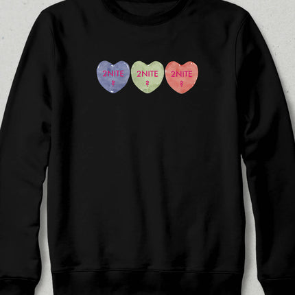 Valentine's V, Kalpli Slogan Sweatshirt
