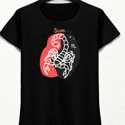 Akrep Burcu - Scorpio Minimalist Renkli Tasarım Kadın T-Shirt