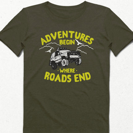 Offroad begin haki Erkek tshirt - basmatik.com