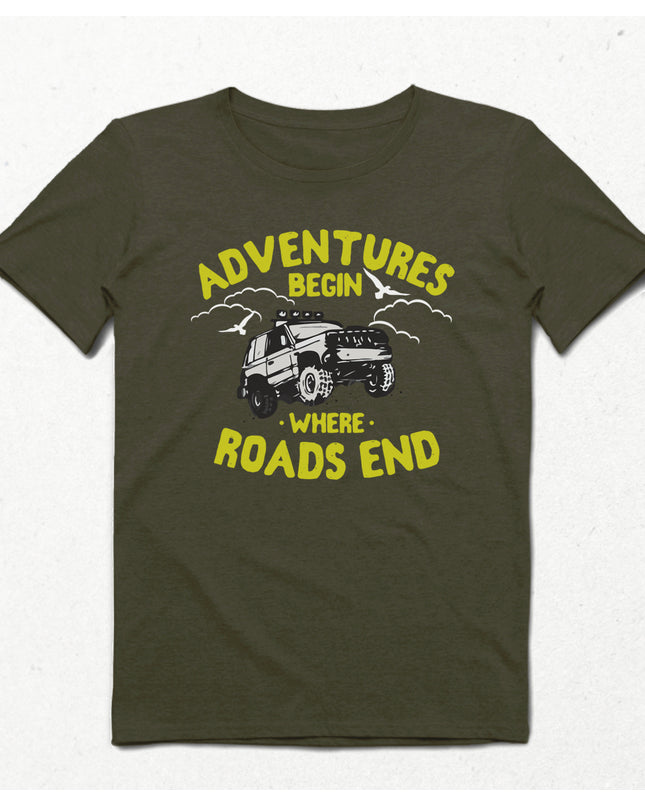 Offroad begin haki Erkek tshirt - basmatik.com