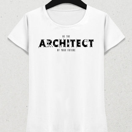 Architect beyaz kadın meslek tişört - basmatik.com