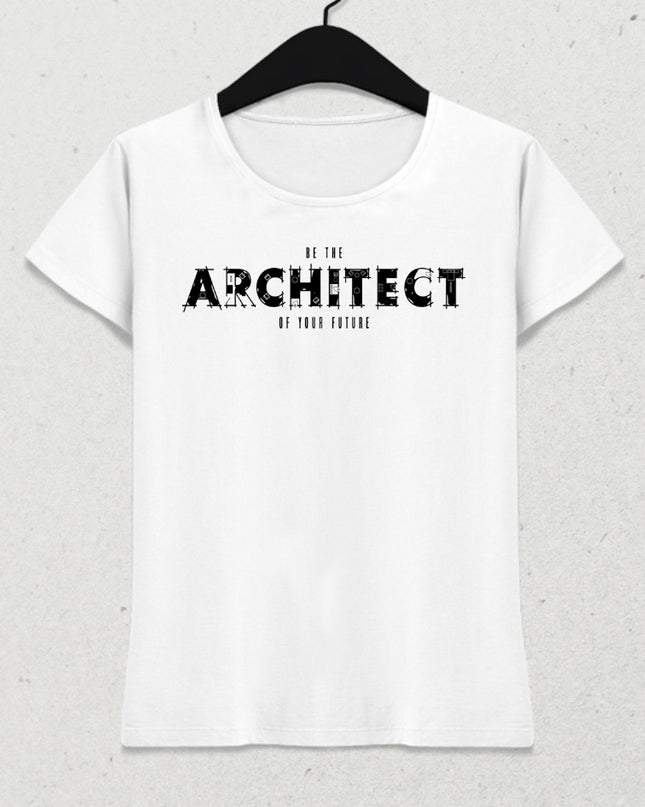 Architect beyaz kadın meslek tişört - basmatik.com