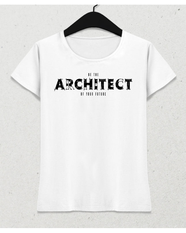 Architect beyaz kadın meslek tişört - basmatik.com