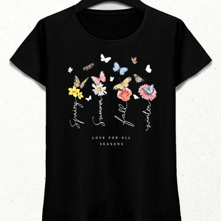 Love for All Seasons Kadın Streetwear Tasarım T-shirt