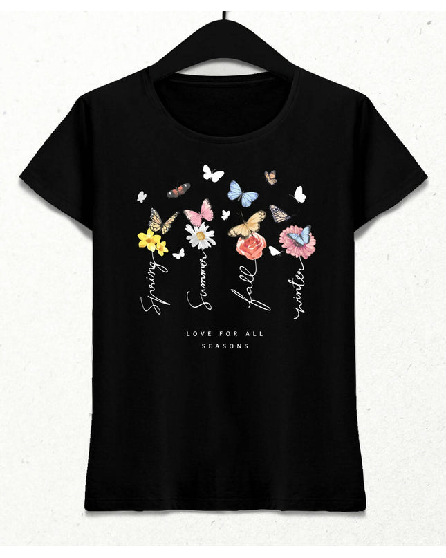 Love for All Seasons Kadın Streetwear Tasarım T-shirt