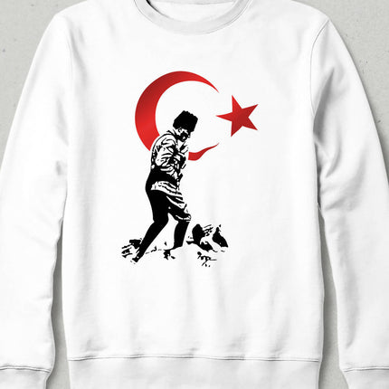 Ataturk and Flag Themed Sweatshirt