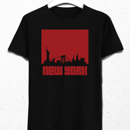 NEW YORK SİYAH ERKEK TSHİRT - basmatik.com
