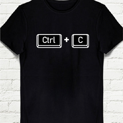 Ctrl C siyah tshirt - basmatik.com