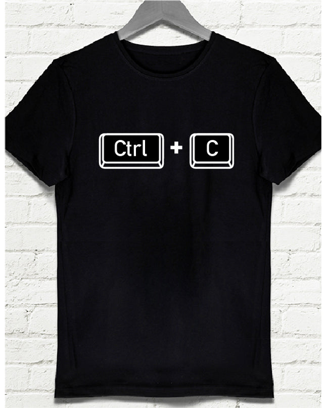 Ctrl C siyah tshirt - basmatik.com