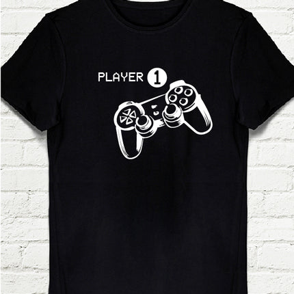 Player 1 siyah tshirt - basmatik.com