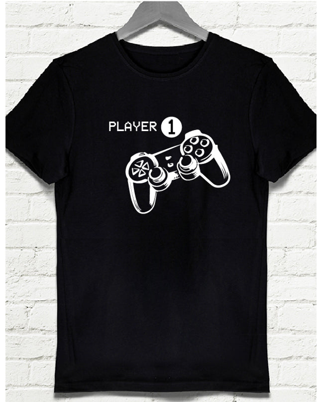 Player 1 siyah tshirt - basmatik.com