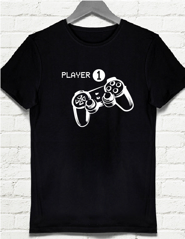 Player 1 siyah tshirt - basmatik.com