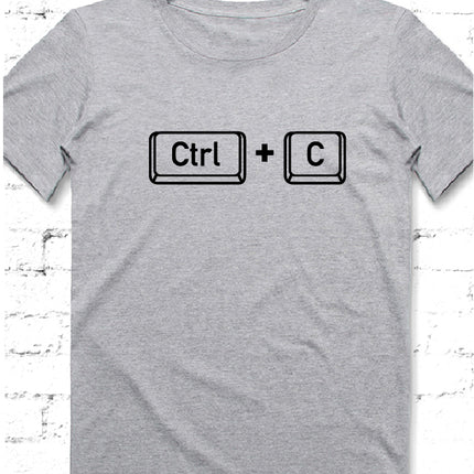 Ctrl C gri tshirt - basmatik.com